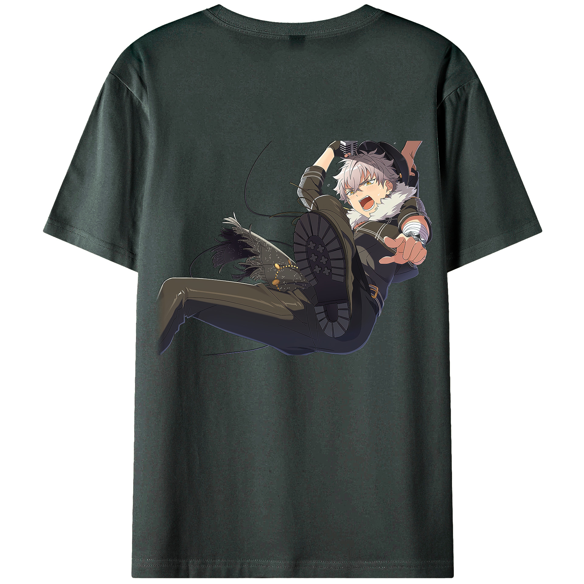 （画像用） あんさんぶるスターズ! Ensemble Stars 綿100％ メンズ半袖Tシャツ（バックプリント） 通気性